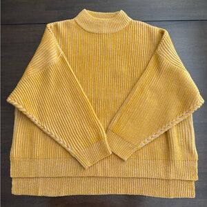 Topshop Mustard Oversized Turtleneck Sweater